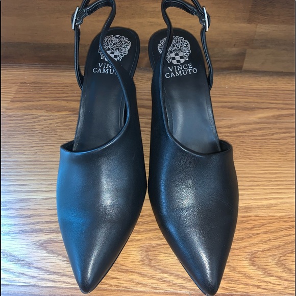 Black Vince Camuto Slingback Heels - Picture 3 of 6